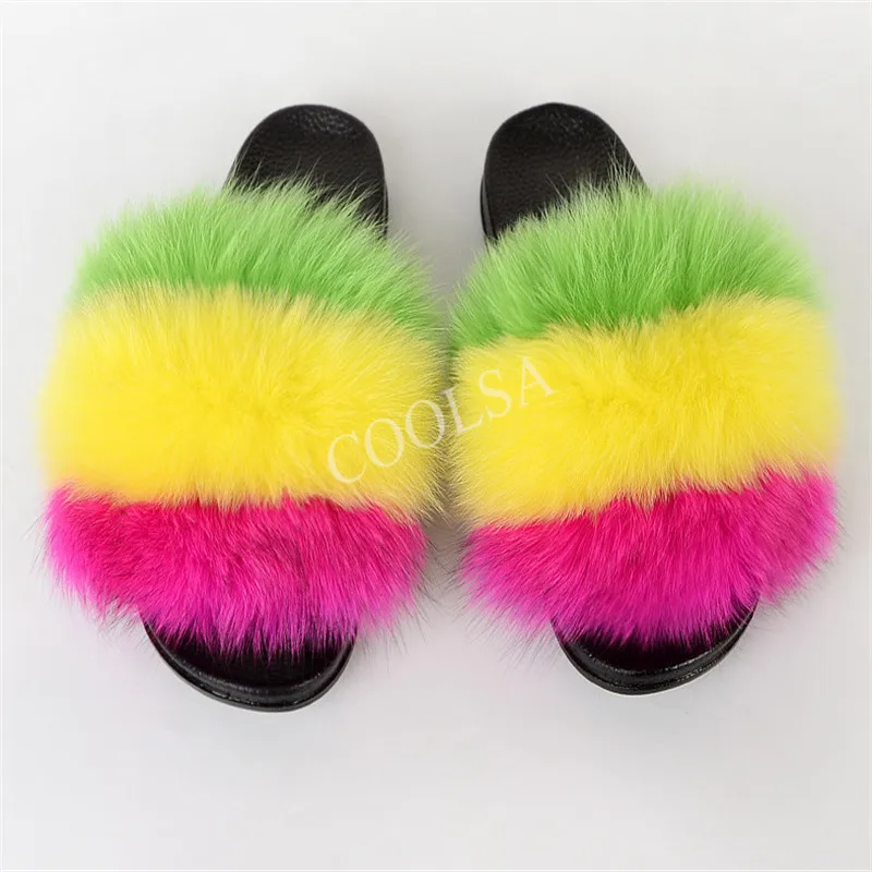 

Women Summer Luxury Fashion Fur Slides Wholesale Furry Flat Sandals Cute House Shoes Indoor Slippers Lady's Designer Slides Hot