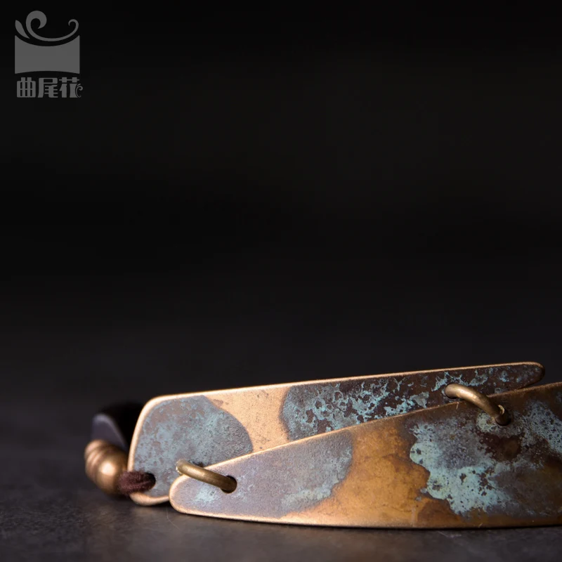 Bracelet Couple Original Retro Bronze Ornament Men Creative Personality Geometry Ebony Bracelet for Women