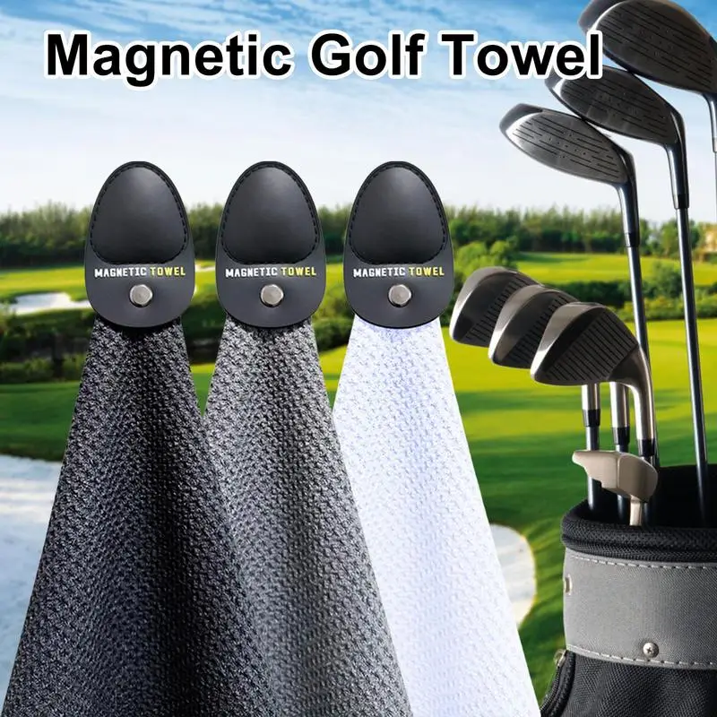 

Магнитное полотенце для гольфа из микрофибры, полотенце для очистки с высокой абсорбцией воды, быстросохнущая салфетка для очистки клюшек и клубов