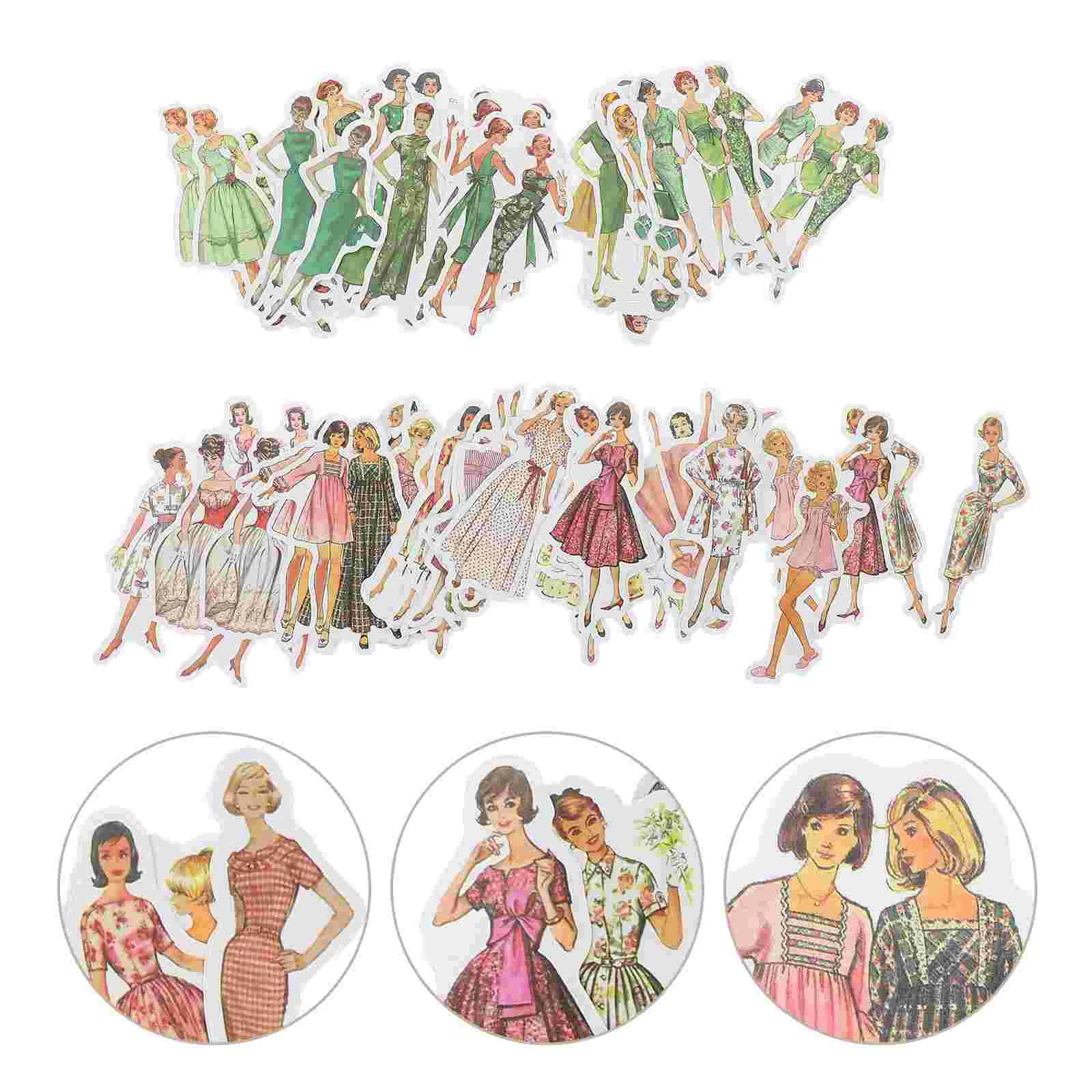 

Stickers Sticker Scrapbook Vintage Washi Retro Journal Decorative Plannerscrapbooking Character People Diary Album Decals Diy