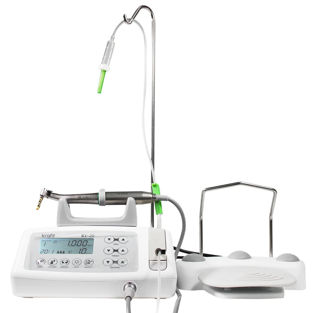 

Most popular tooth implant motor machine and 20:1 low speed handpiece with LCD screen motor kit for surgical equipment
