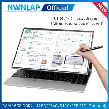 laptop N5105 office business 14-inch IPS Touch screen computer tablet notebook 16G  512GB SSD RGB Keyboard WINDOWS 11 TOUCH ID