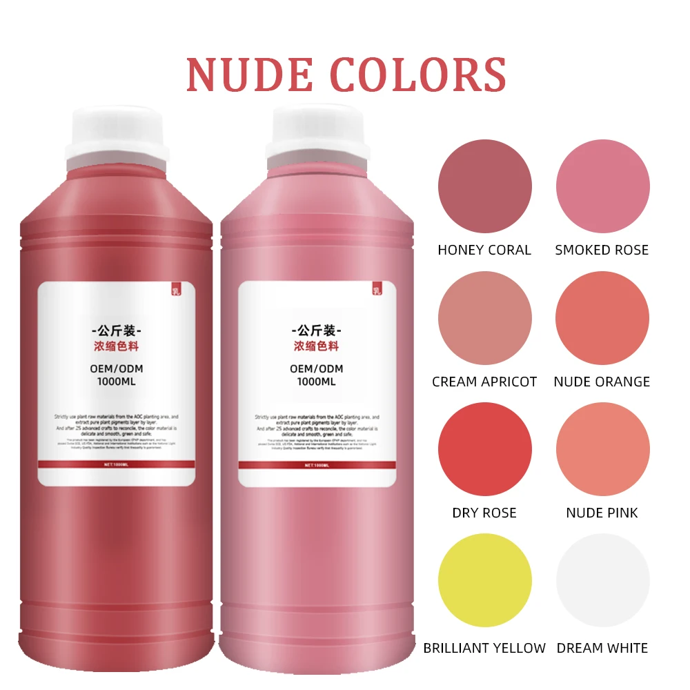 

1L Nude Tattoo Ink Set Microblading Pigment Semi Tattoo Permanent Inks Makeup Eyebrows Lips Tint Consumables Tattoo Supplies