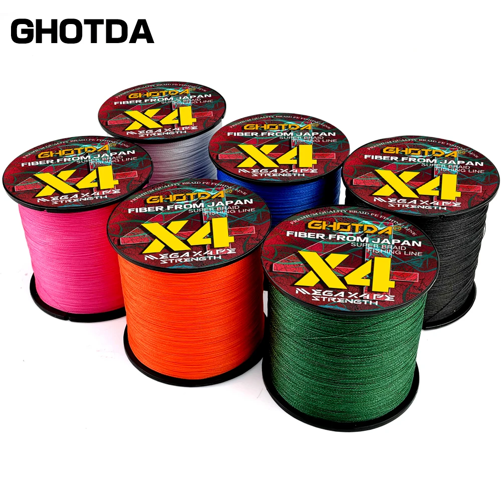 

GHOTDA 100/300/500m Ice Fishing Line PE Multifilamen Thin Wire Diameter Winter Fishing Line 4X Braided Fishing Tools Accessories