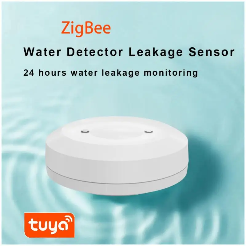 

Детектор утечки воды ZigBee TUYA, датчик наводнения, резервуар для воды с сигнализацией, удаленный мониторинг через приложение Smart Life