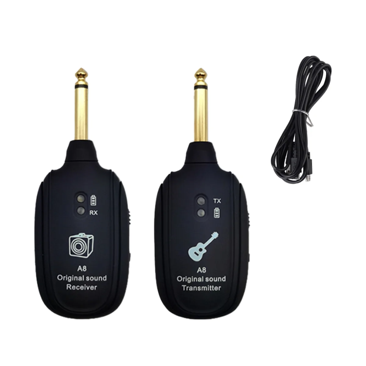 

Portable Guitar Wireless Transmitter&Amp Receiver Transmission Audio Wireless System Built-in Battery for Guitars Bass