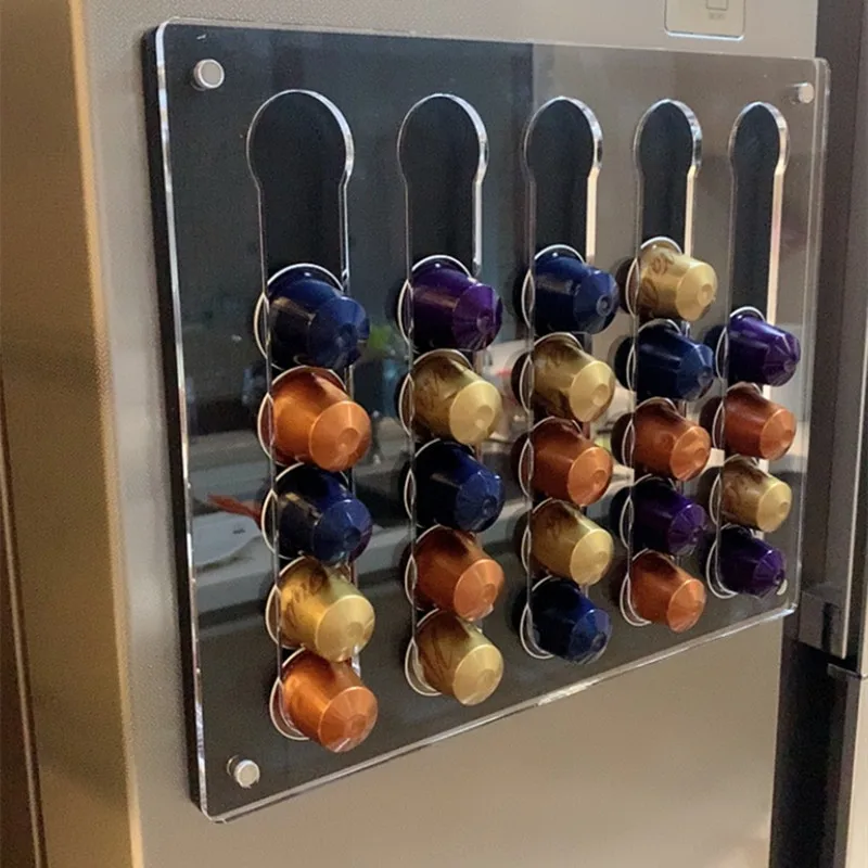 

Nespresso Coffee Capsule Storage Display Rack Wall-mounted Rotatable Coffee Pod Storage Shelves StorageCapsule