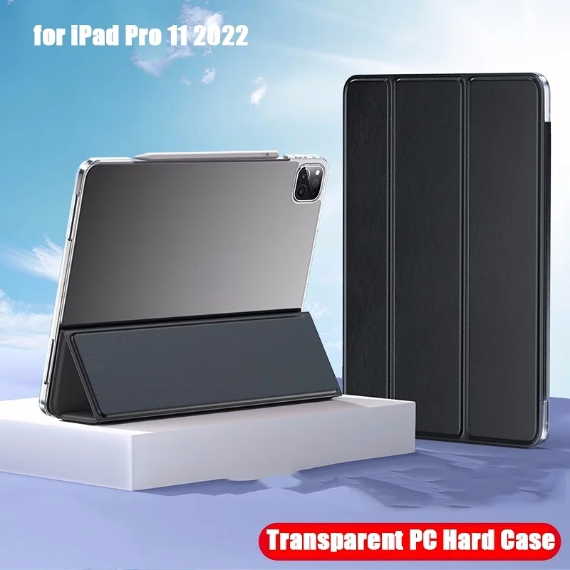 For iPad Pro 11 2022 M2 4th 10th 10.9 Air 5 4 3 2 1 Mini 6 5 10.2 9th 8th 7th 9.7 6th 5th clear Flip Stand Leather Case Cover