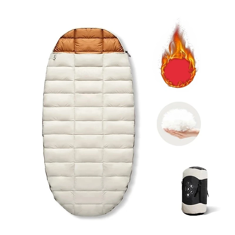 

Outdoor Camping Ultralight Goose Duck Down 0 Degree Sleeping Bag Adult 1550-2150 Fill for Winter Cold Weather Waterproof 450gsm