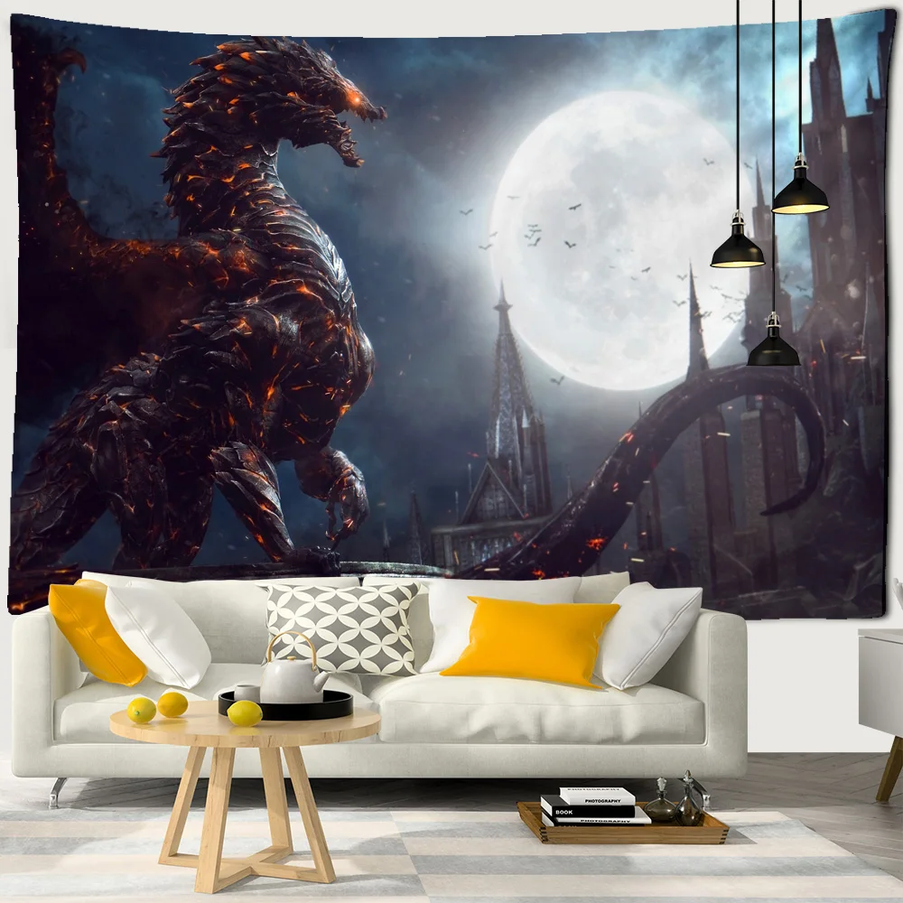 

Dragon Landscape Large Tapestry Wall Hanging Printed Home Decoration Tapestry Bedroom Tapestry Living Room Tapestry