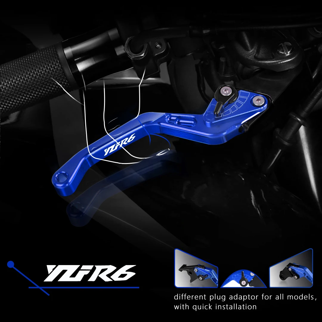 

Мотоцикл YZFR6 2017-2020 регулируемый короткий тормозной рычаг сцепления для YAMAHA YZF R6 2017 2018 2019 2020 17 18 19 20 аксессуары