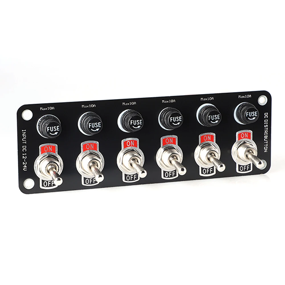 

Fuse Holder ON/Off With 6 Gang Vintage Rocker Power Toggle Switch Panel RV Camper Disconnect Switch Car Boat Auto Accessories