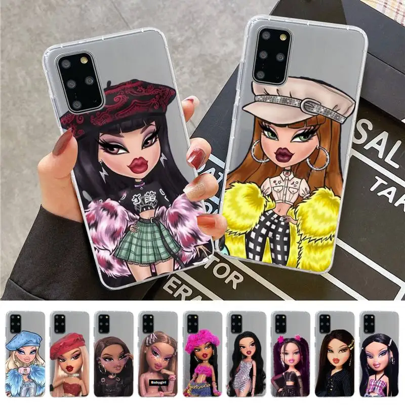 

Fashion Bratz Doll Phone Case for Samsung S20 S10 lite S21 plus S7 edge S8 S9 S10 S20 S22 plus ultra Clear Case