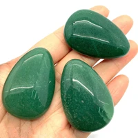 green aventurine reiki gem loose gem for jewelry making 31x46mm natural stone beads diy necklace earrings rings accessories