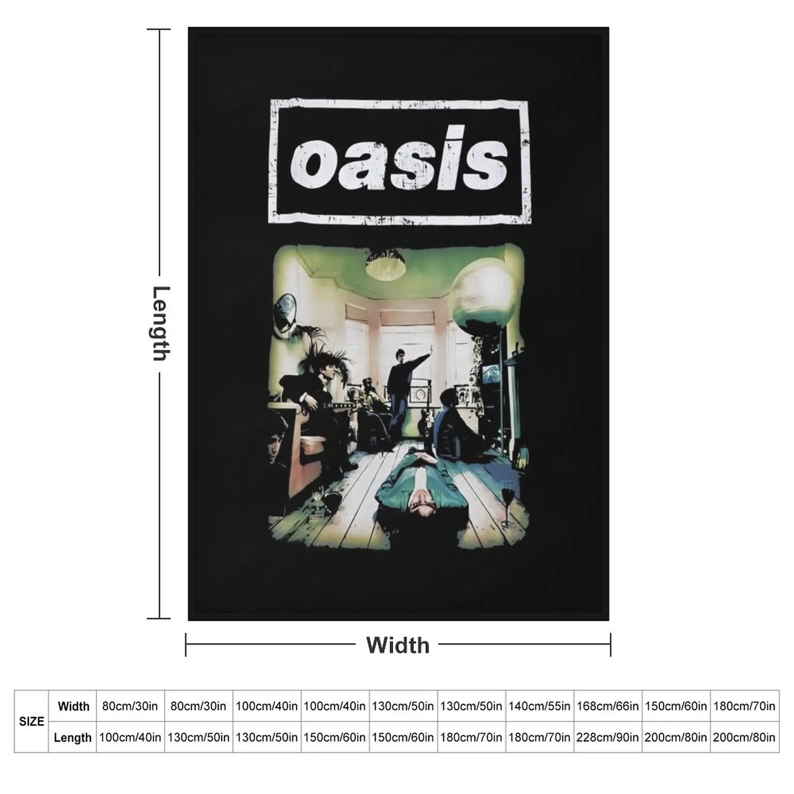 Одеяло в стиле поп-рок классической группы 90-х годов (OASIS)