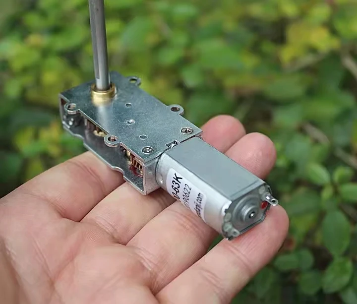 Длинный двухосевой двигатель постоянного тока, Турбинный червяк, цельнометаллический редуктор, двигатель постоянного тока 12 В