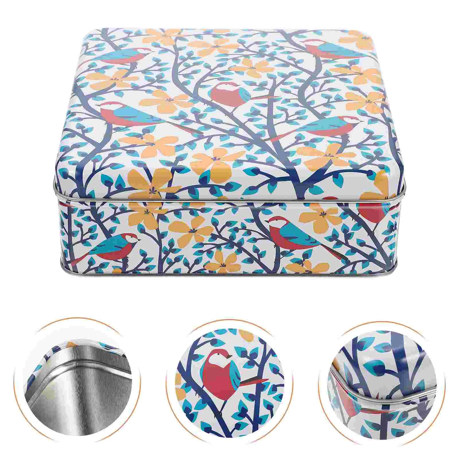 

Gift Packing Case Nativity Decor Biscuits Canister Box Candy Jars Lids Candy Tin Box Storage Box Desktop Snack Candy Box