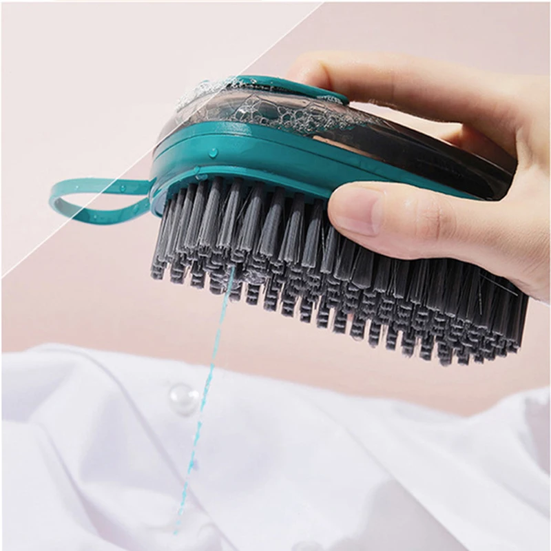 

1PCS Household Laundry Brush Pot Washing Soft Brush Kitchen Dishwashing Brushautomatic Liquid Addition Shoe Cleaning Brush