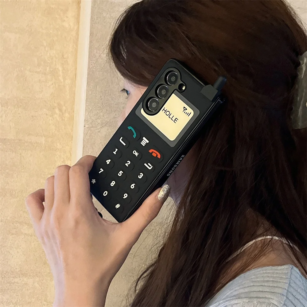 Милый 3D силиконовый чехол для телефона в форме сотового Samsung Galaxy Z Fold 5 4 3 5G Shockrpoof