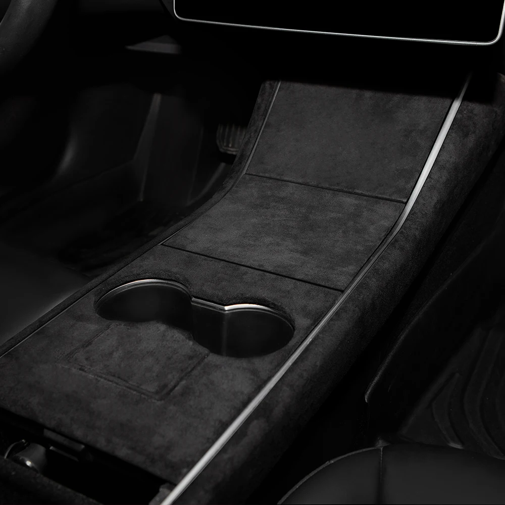 

Car Centre Console Panel Stickers Cover Fleece Decor Sticker Accessories For Tesla Model 3 For Model 3