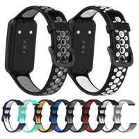 new two color watchband breathable silicone bracelet replacement strap for huawei band 7