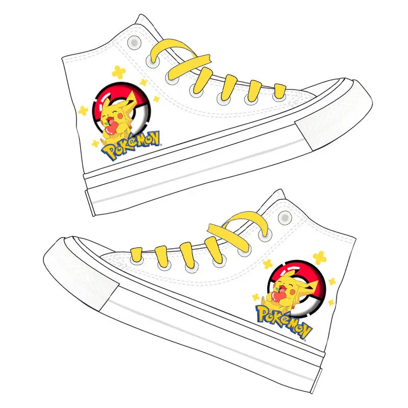 

Genuine Pokemon Cartoon Student High Top Casual Fat Ding Geng Ghost Pickup Truck New Canvas Board Shoes