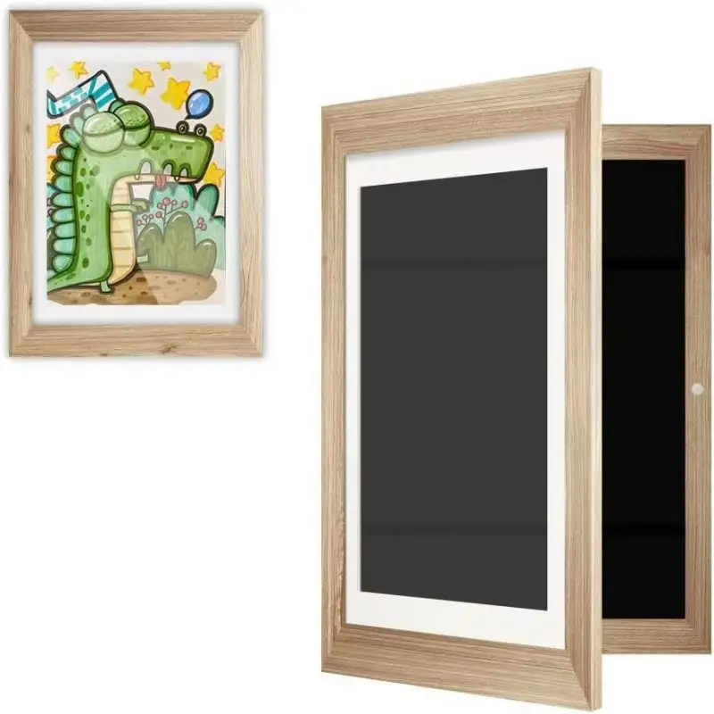 

Art Photo Storage Frames Opening Changeable Picture Display for Children Kids Art Frames Front Home Office Storage 3D Picture