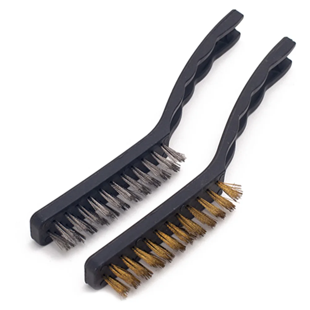 

2pcs Wire Brush Set Steel Brass Cleaning Brush Rust Remover Cleaning Polishing Detail Metal Brush Wire Toothbrush Cleaning Tool