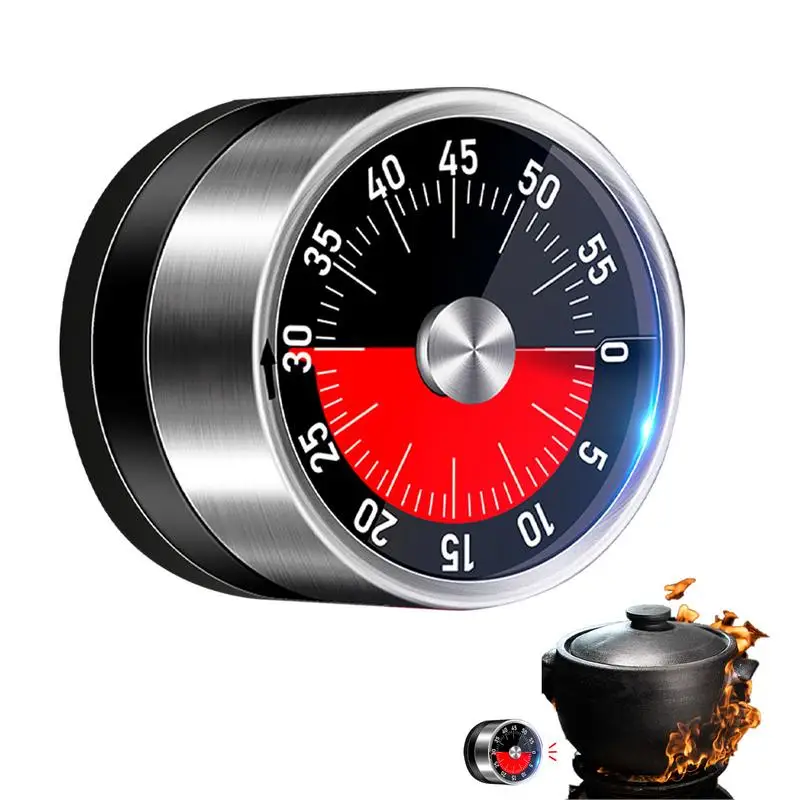 

Kitchen Mechanical Timer Portable Kitchen Visual Timer With Magnet And Clear Dial For Kids And Adults Study Baking Cooking