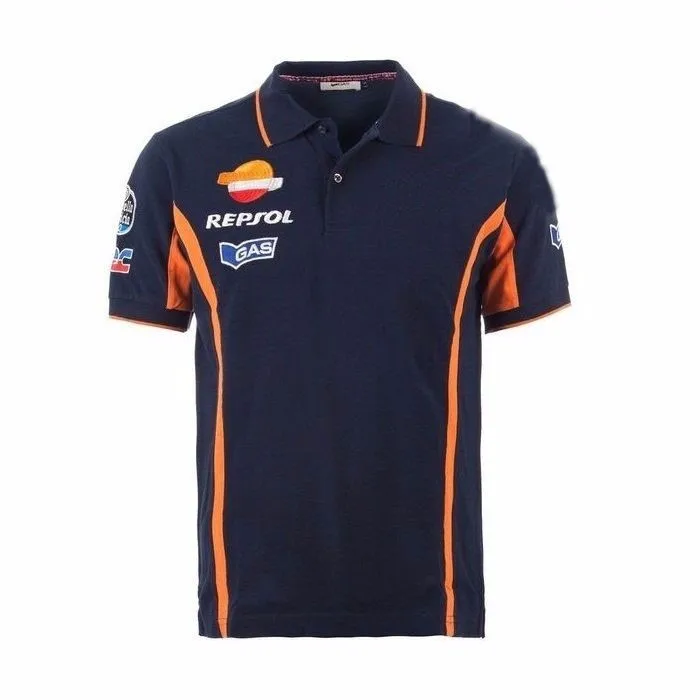 Moto GP для Honda HRC GAS Repsol Поло футболка мотоциклист повседневные хлопковые короткие