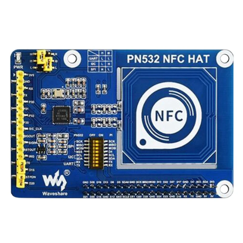 

Waveshare PN532 NFC HAT for Raspberry Pi Supports Communication Interfaces I2C SPI and UART Expansion Board Board
