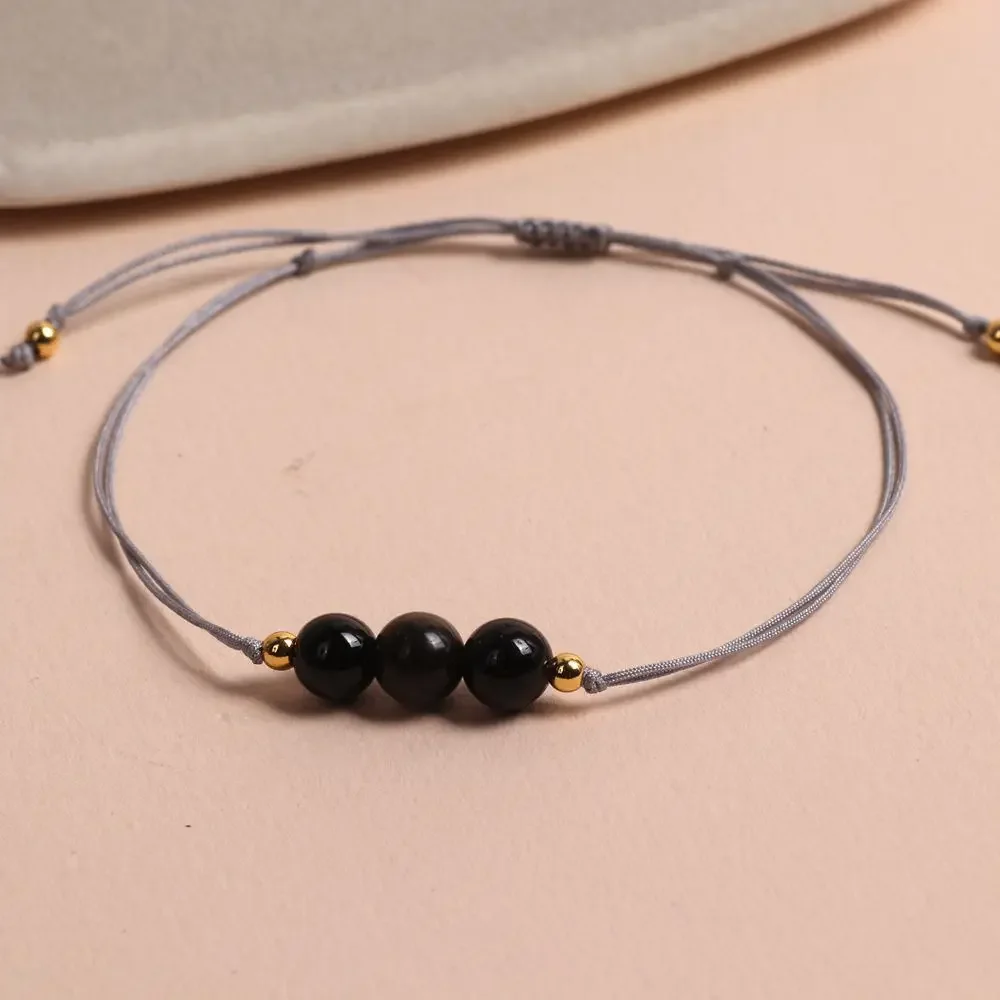 Золотой солнечный браслет из круглых бусин свежая летняя нить маленькая партия