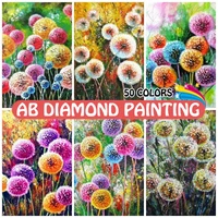 5d diy diamond painting dandelion full drill ab mosaic embroidery landscape personalized gift home decor crafts hobby for adults