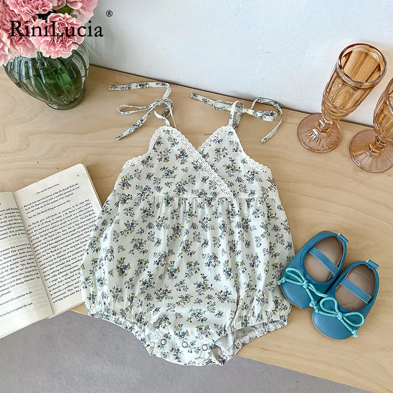 

RiniLucia Infant Baby Romper Kids Summer Clothes Baby Jumpsuit Outfits Sleeveless Floral Newborn Rompers Toddler Girls Jumpsuits