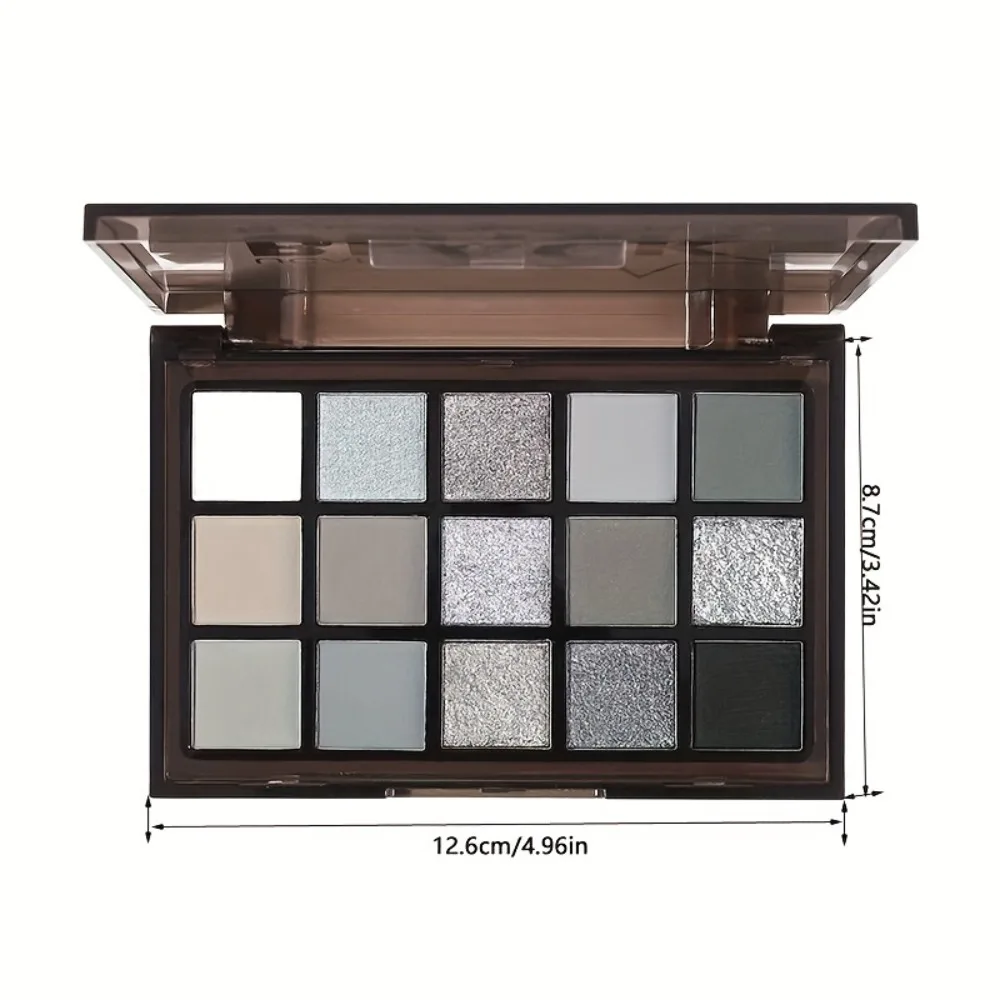 15-цветная палитра дымчато-черных теней для век водостойкая в стиле панк