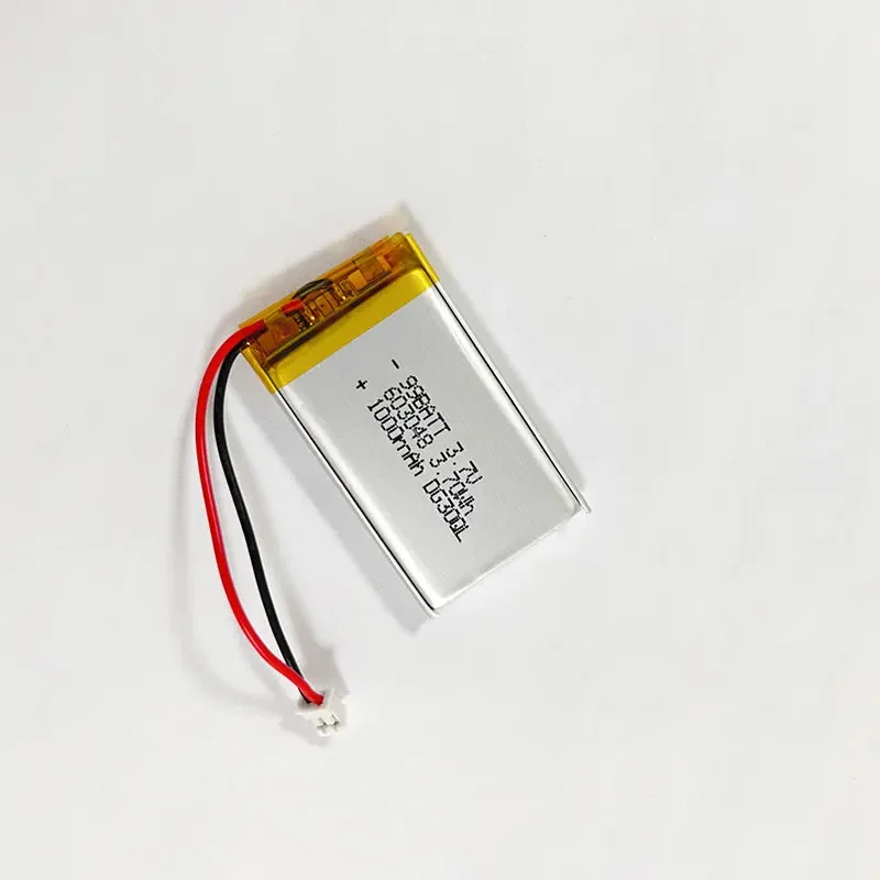Фото Аккумулятор LiPo 3.7В 1000мАч 603048 с разъемом JST 2.0мм 2-контактный для MP3, GPS, DVD, Bluetooth-рекордера, гарнитуры, электронной книги, камеры №4