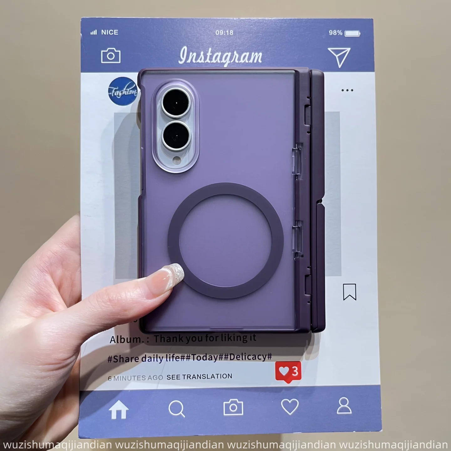 Фото Чехол для Samsung Galaxy Z Fold 8 Wide, прозрачный, с магнитной вертикальной подставкой, защита от падения, для Galaxy Z Fold 8 Wide. №5