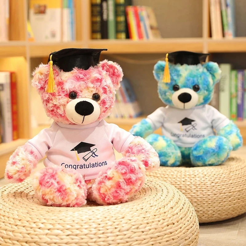 

45cm New Fluffy Teddy Bear Plush Toy Stuffed Soft Sleep Doll Cute Animals Bear With Doctor Hat For Kid Girlfriend Birthday Gifts