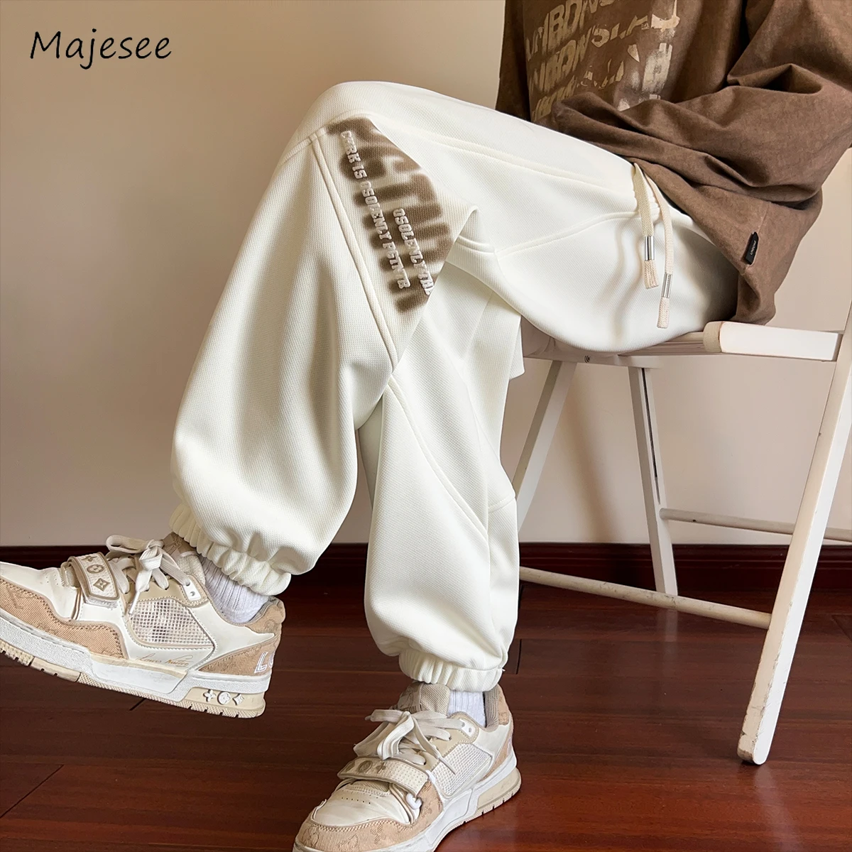 Повседневные брюки мужские джоггеры мешковатая мягкая спортивная одежда крутой