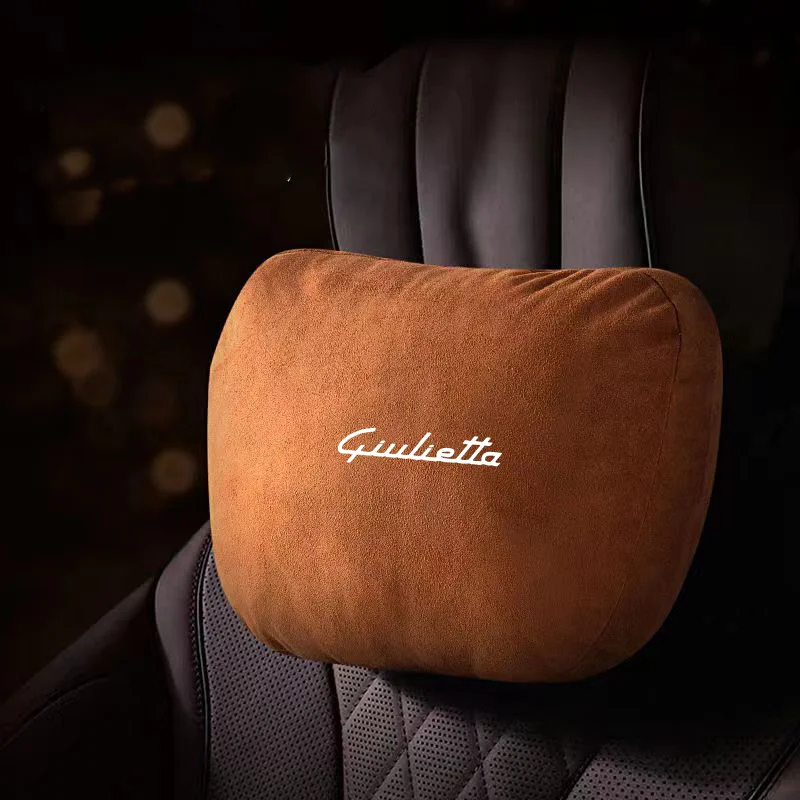 

4S Top Quality Car Headrest Neck Support Seat Soft Neck Pillow for Alfa Romeo Giulietta Giulia 166 147 156 159 car Accessories