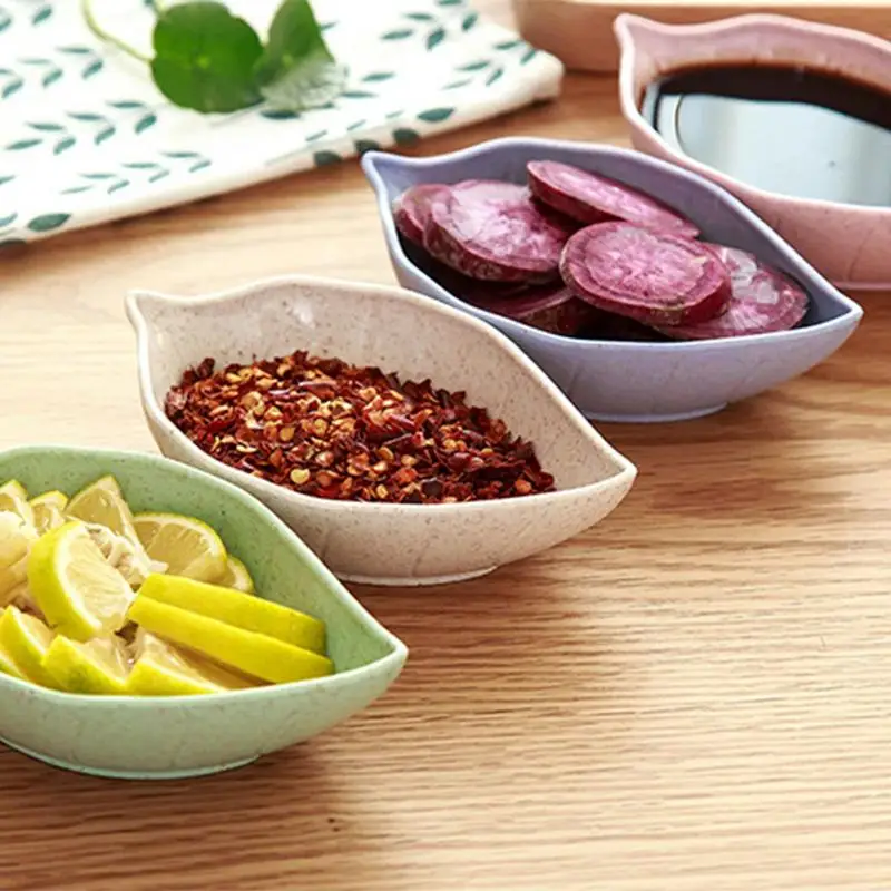 

Leaf-shaped Plate Sauce Dishes For Dipping Cute Leaf-shaped Spice Tray Tea Bag Holder Spoon Holder Saucer Appetizer Plate
