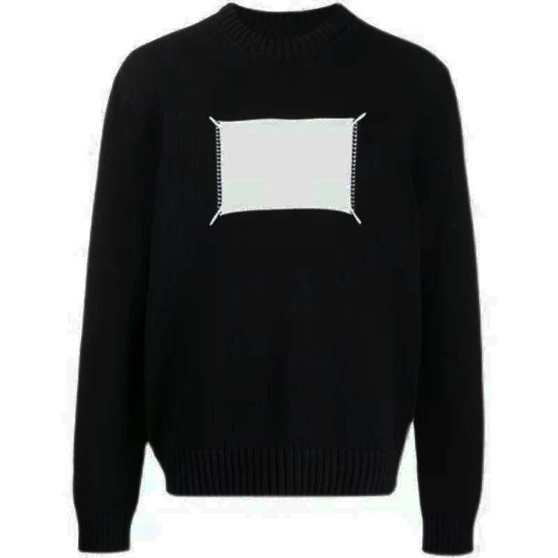 

Margiela Style 20FW Autumn/Winter Women and Men Sweater Square Round Neck Knit Pullovers New Arrival