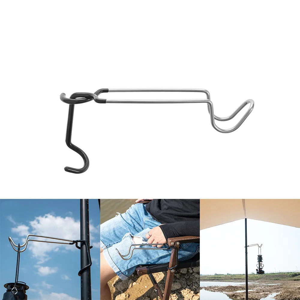 

Держатель для лампы из нержавеющей стали, держатель для палатки, столба, крючок, оборудование для кемпинга, аксессуары для охоты, рыбалки