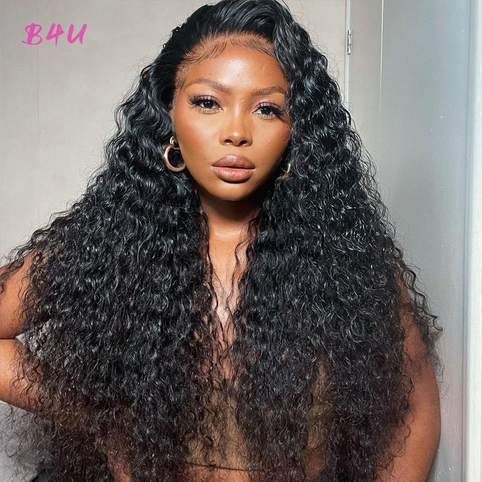 Water Wave Lace Front Wig Human Hair Lace Frontal Wig For Women Deep Curly Wig 13x4 Wet And Wavy Lace Closure Wig