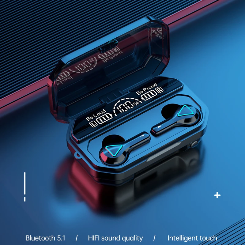 A15 TWS Bluetooth 5.1 Headphones LED Display 3D Hifi Subwoofer Sport Gaming Music Noice Cancelling Wireless Earphones 2000mAh - купить по