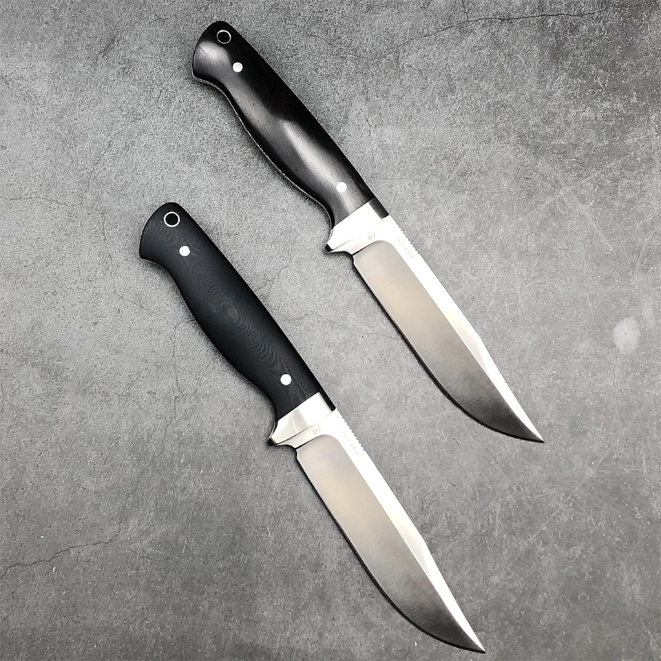 Нож HARNDS Defender D2 Тактический с фиксированным клинком Боуи рукояткой из черного