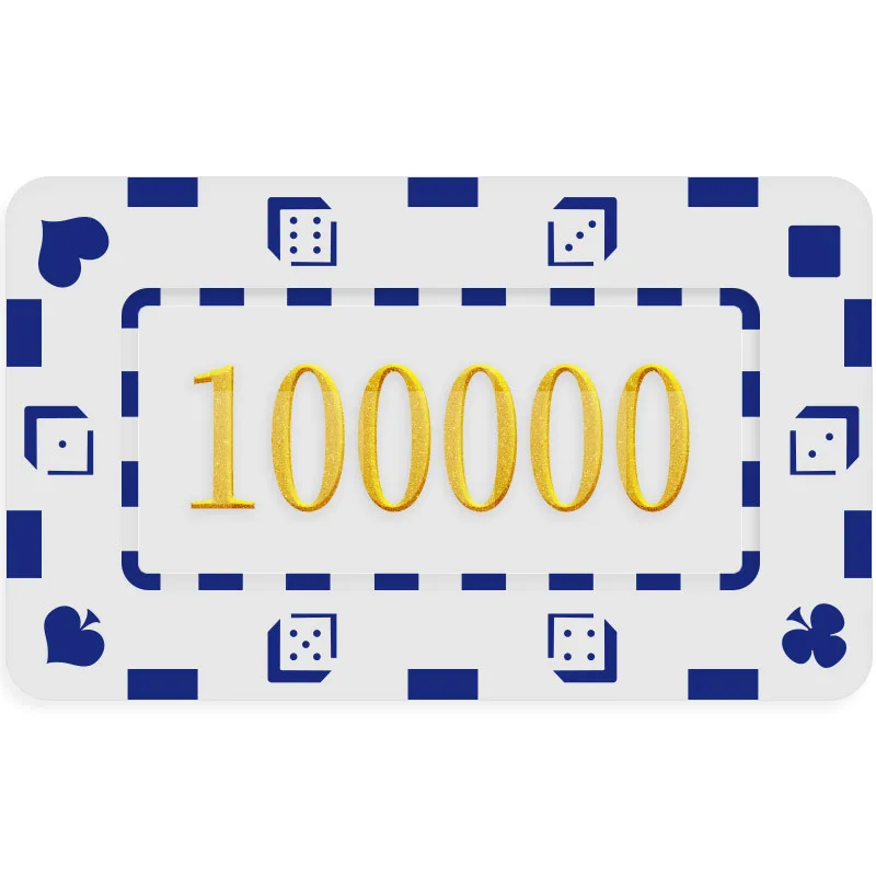 10pcs Chips For Game Casino Chip Texas Holdɾm Set Baccarat Stamping Rectangular Card Points Coin Mahjong Hall Pack 10 |
