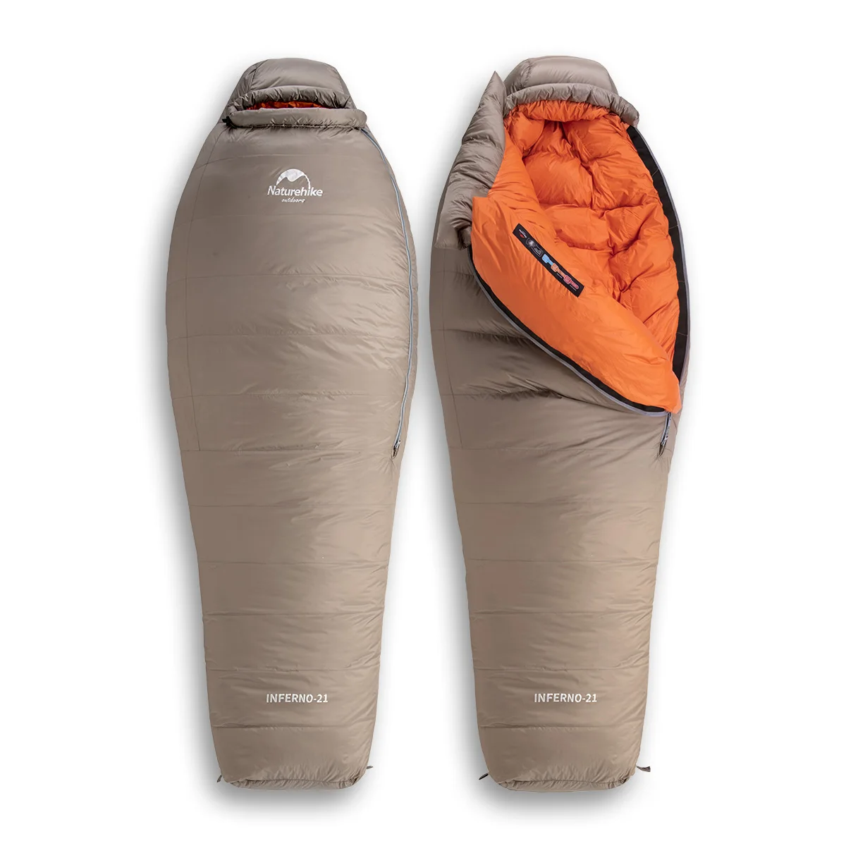 

Naturehike outdoor camping climbing Mummy white goose down sleeping bag for cold weather
