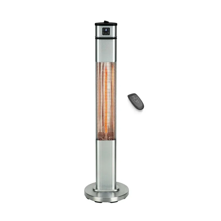 

Stainless Steel IP55 Infrared Quartz Electric Standing Space Patio Bedroom Electronic Heater