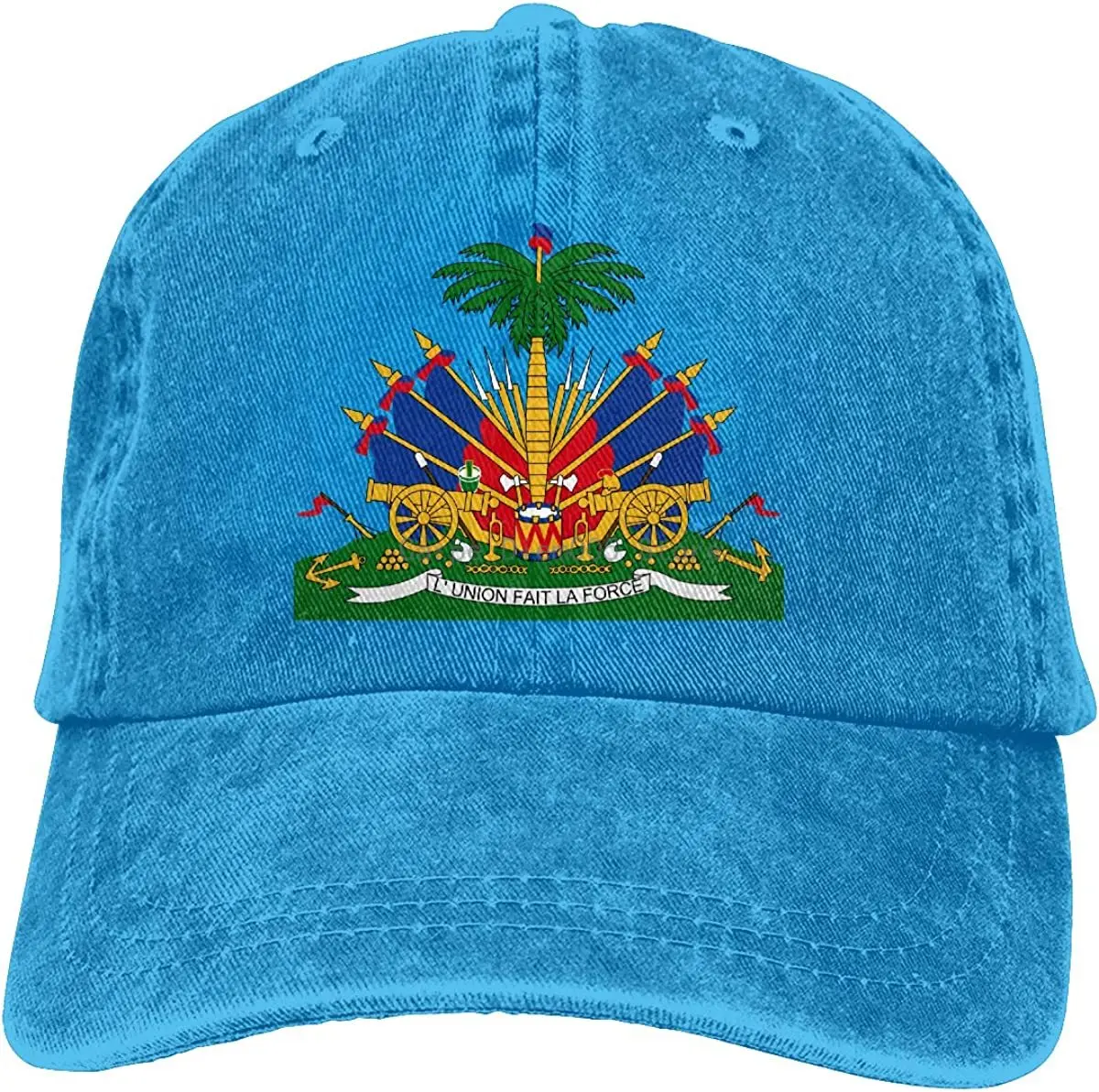 

Coat of Arms of Haiti Unisex Adult Adjustable Cotton Denim Baseball Cap